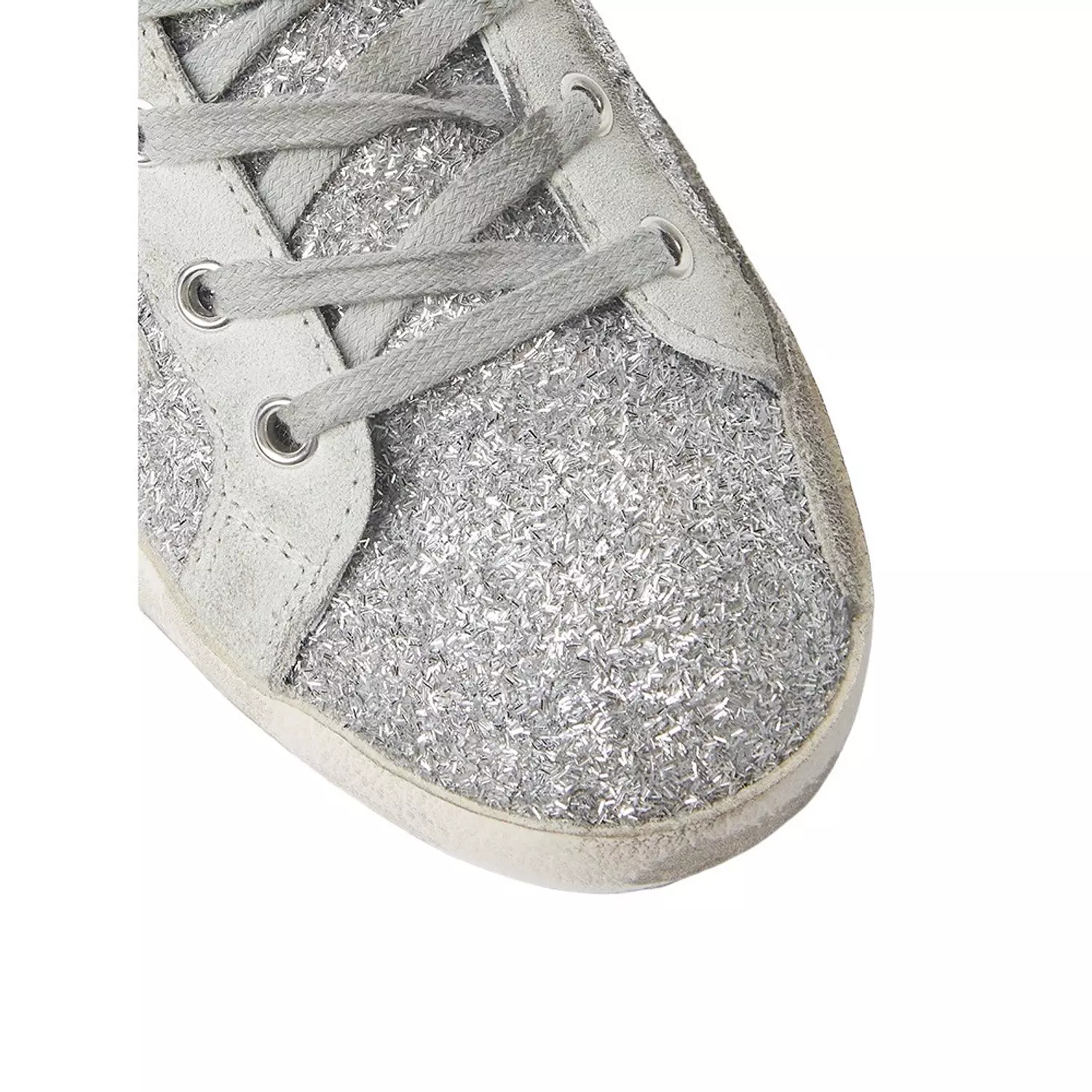 Golden Goose Deluxe Brand Metallic Superstar Silver Glitter Navy 4