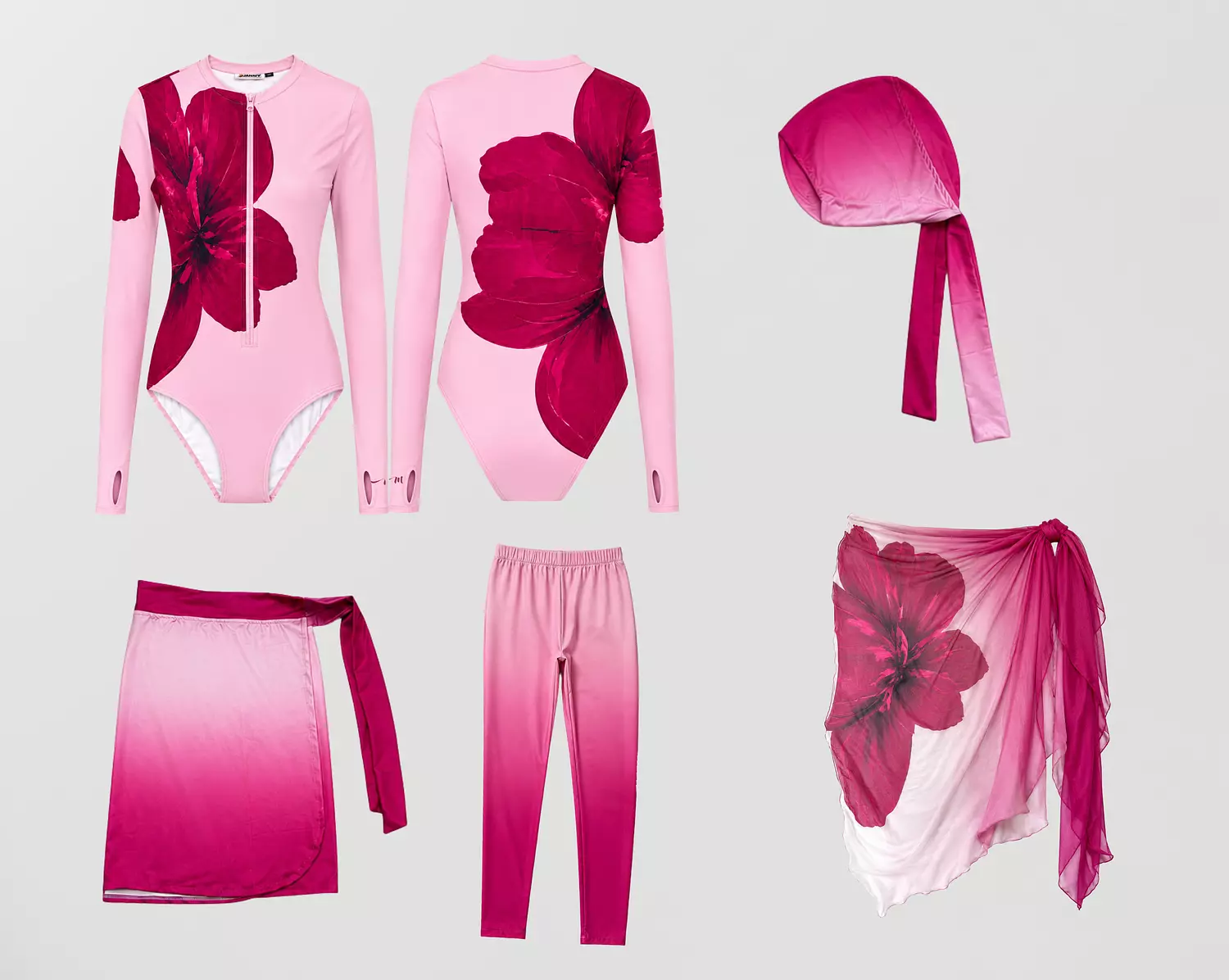 Rose Wave Burkini 8
