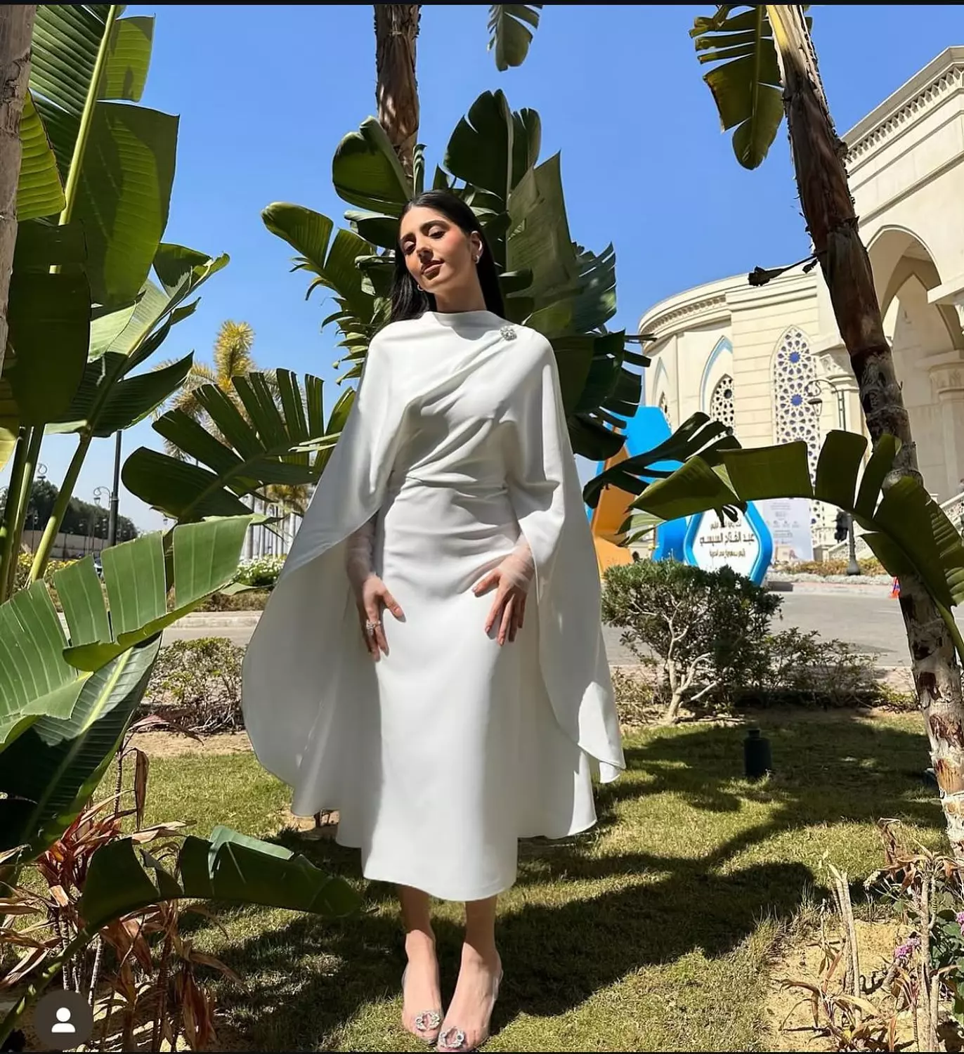 White Cape Dress  image