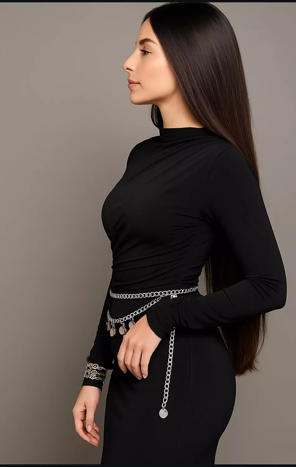 Velour Drape Dress 4