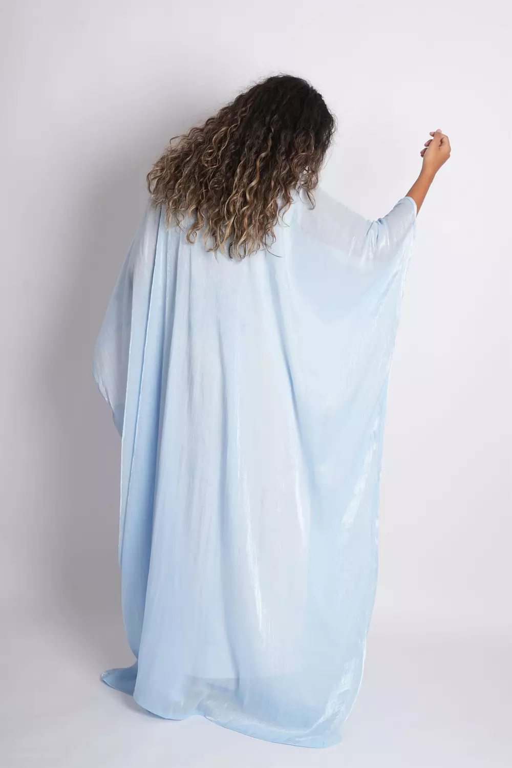 Baby Blue Butterfly Abaya 5