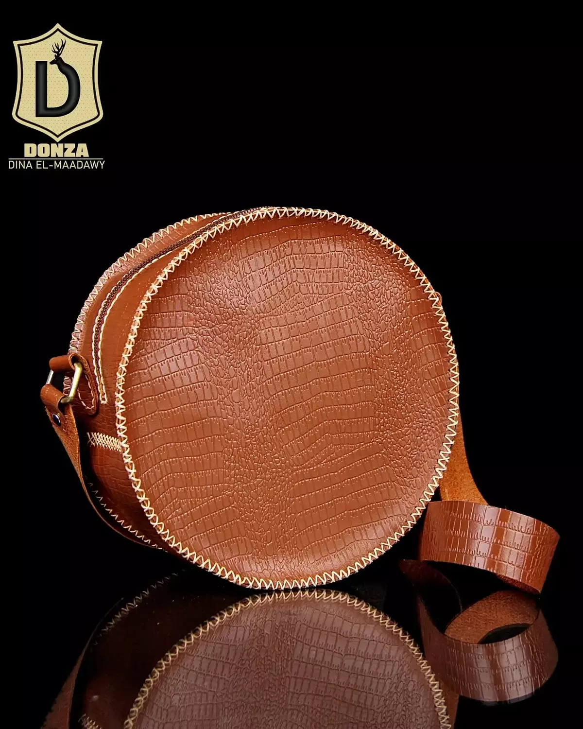 circle croc leather image