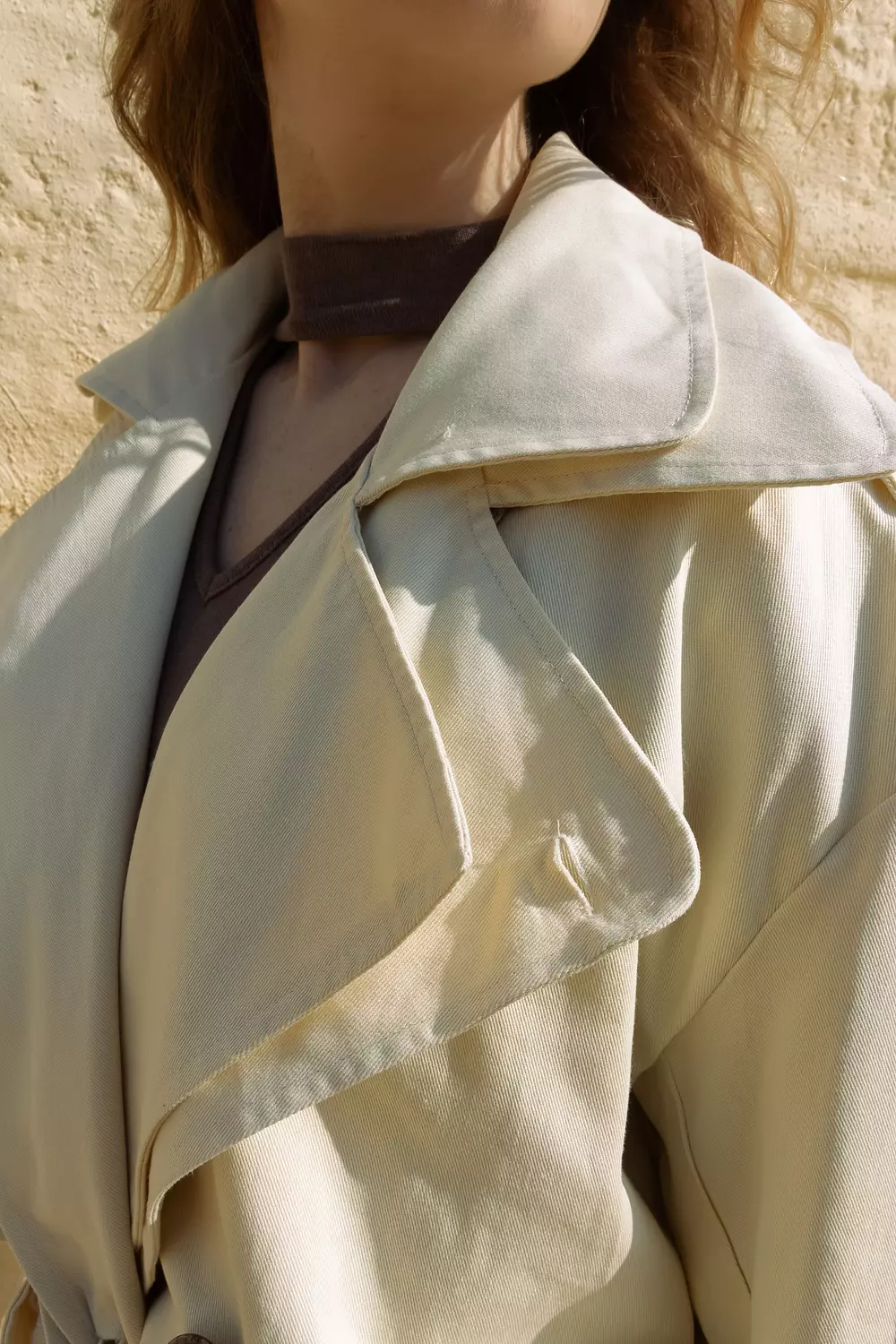 Convertible Trench Coat - butter yellow 4