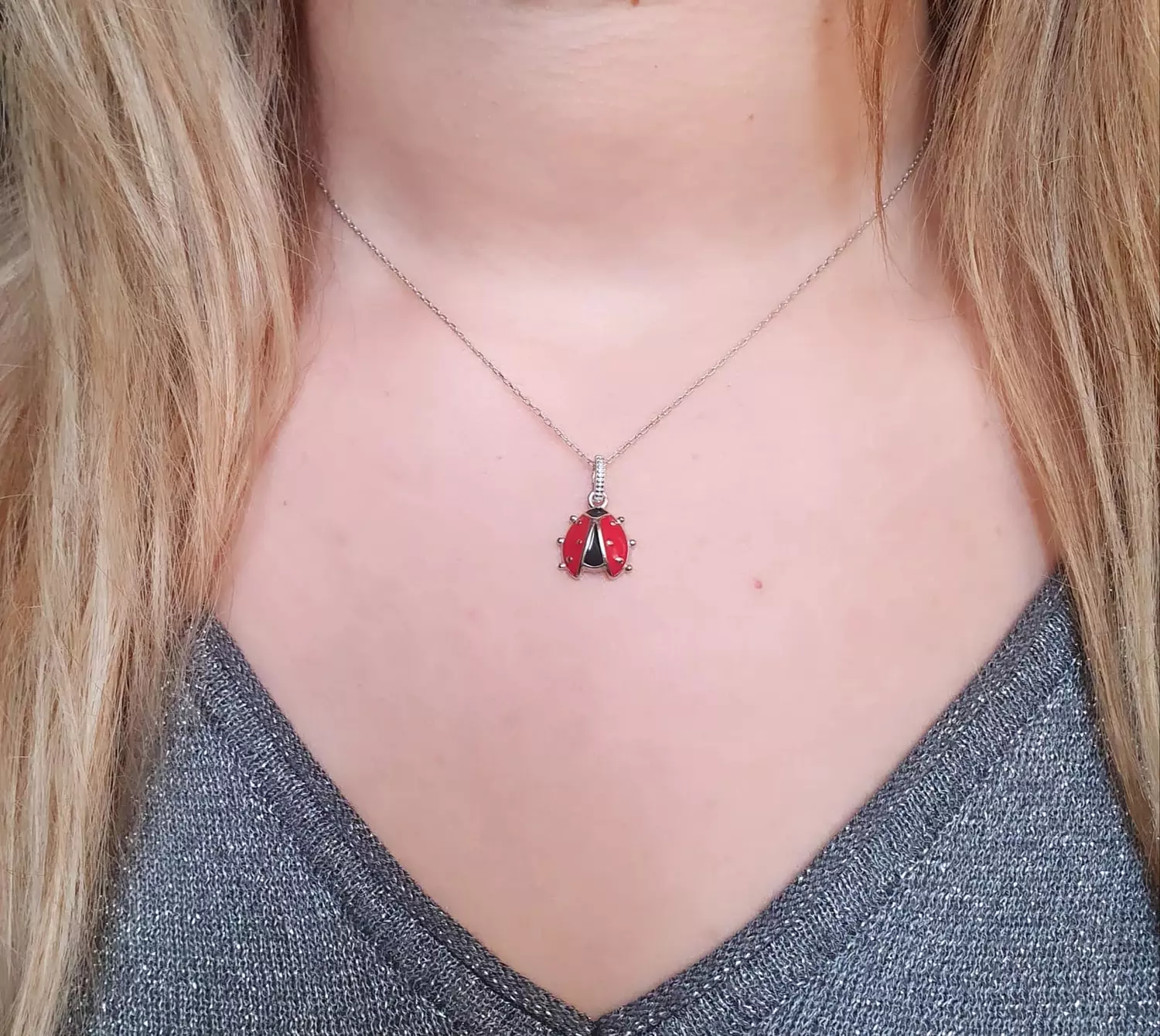 Lady bug necklace  image