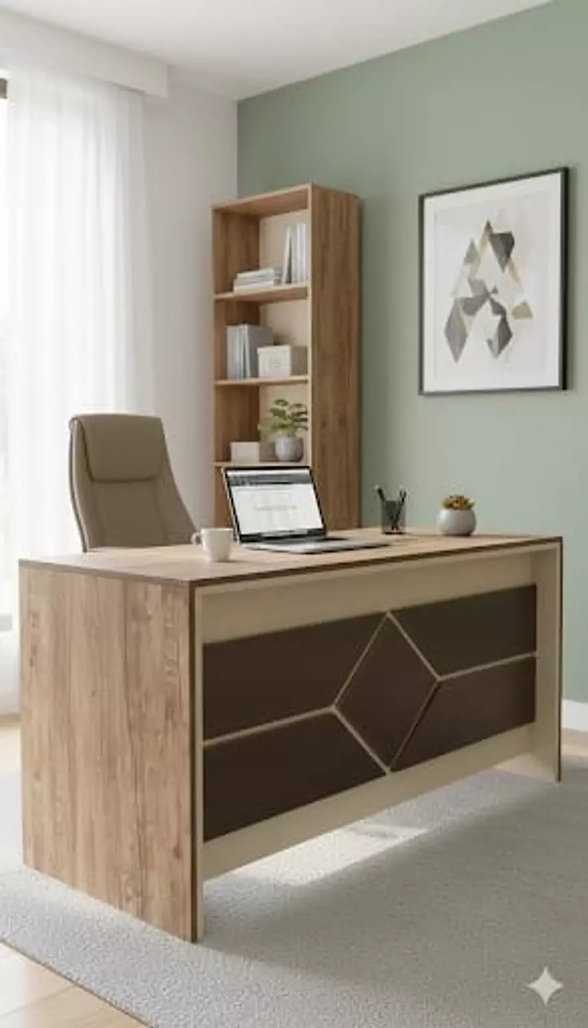  مكتب 140سم بني زيرو*بني محروق صدر نجمه بدون وحده image