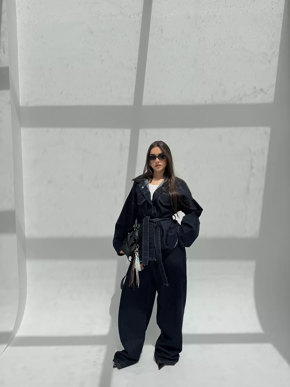 Denim Tie-Waist Set image