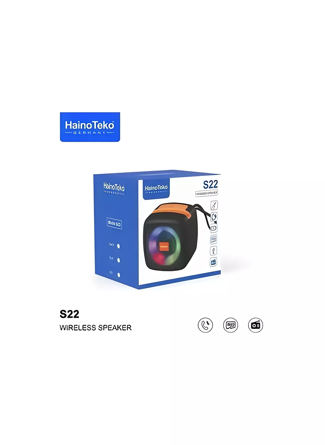Haino Teko S22 - Wireless Bluetooth Speaker, Stunning RGB Lights, Water & Dust Resistant, Long Battery Life 4