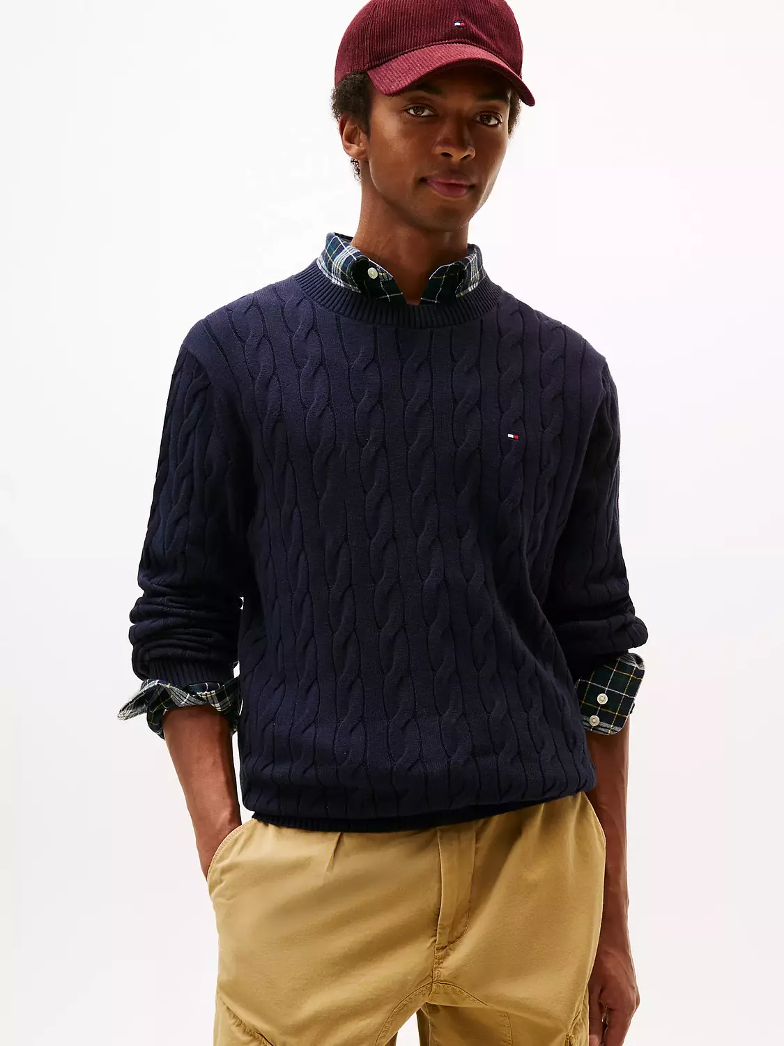 Cable Knit Crewneck Sweater 5