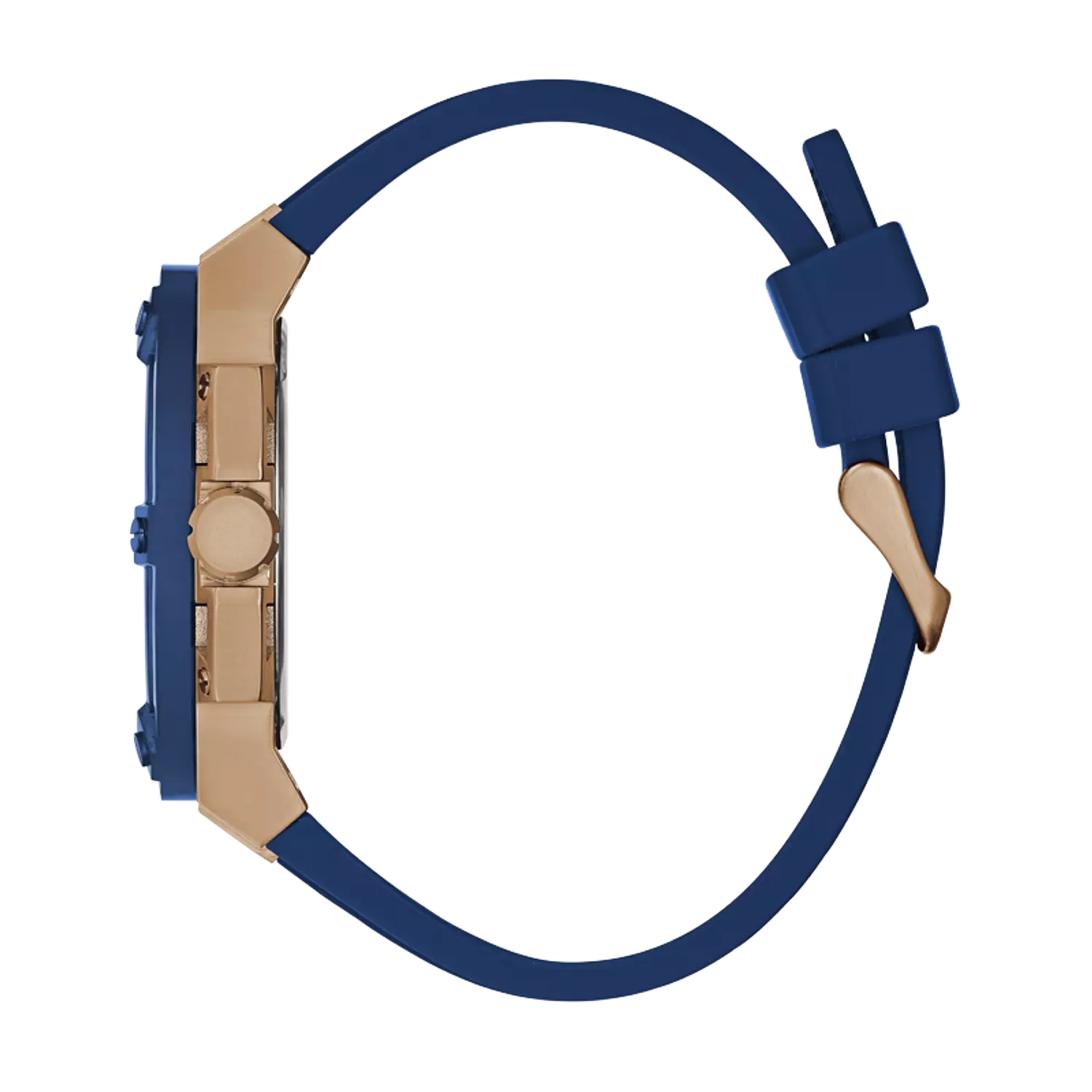 Guess GW0423G4 Watch For Gents Case Color Rose Gold Tone - Round Shape Silicone Strap 2