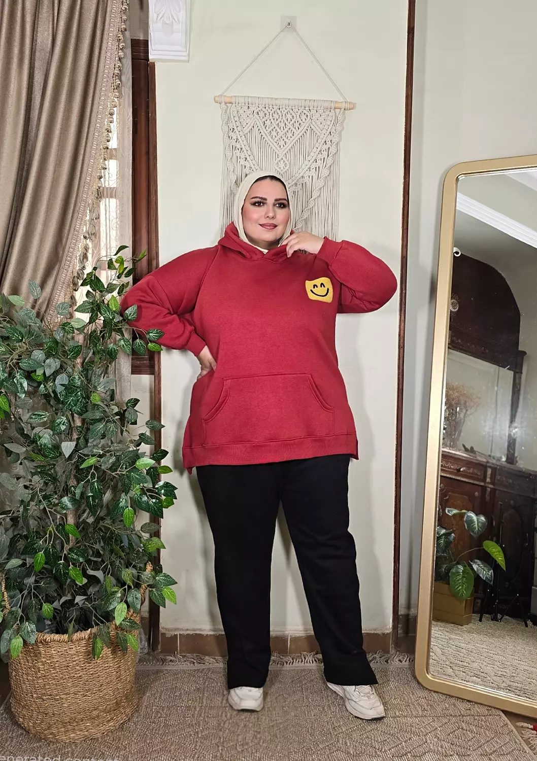  hoodie ( in burgundy ) 2