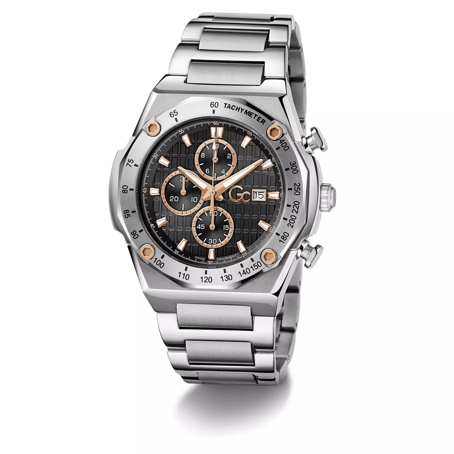 Gc Idol Sport Chrono Metal Men Watch Silver Stainless Steel Bracelet 2