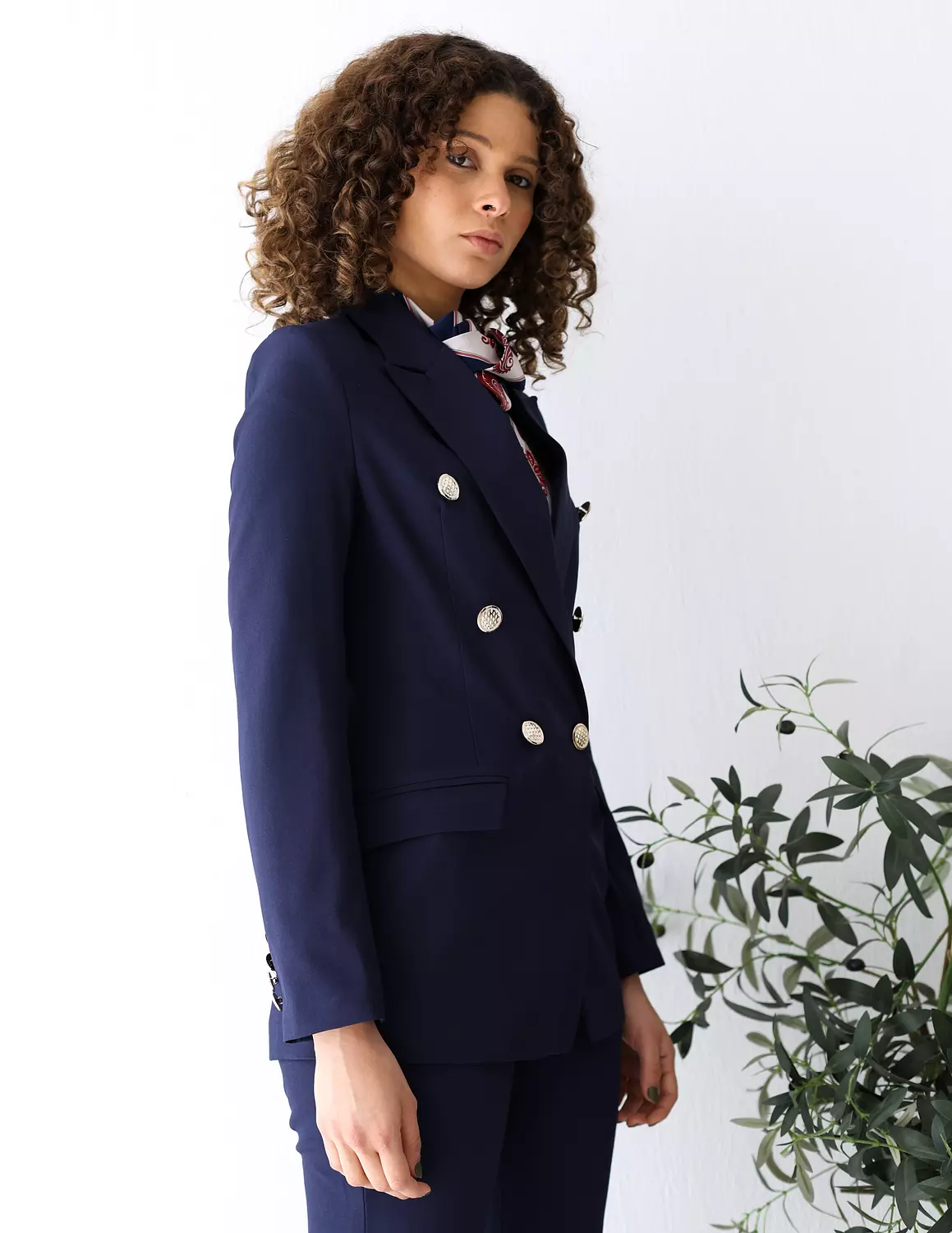 Navy Shadow double breasted blazer 3