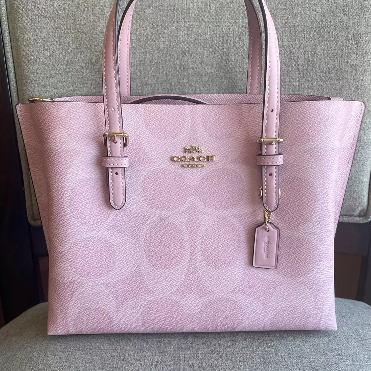 Coach Mollie Tote Bag 25 In pink 2