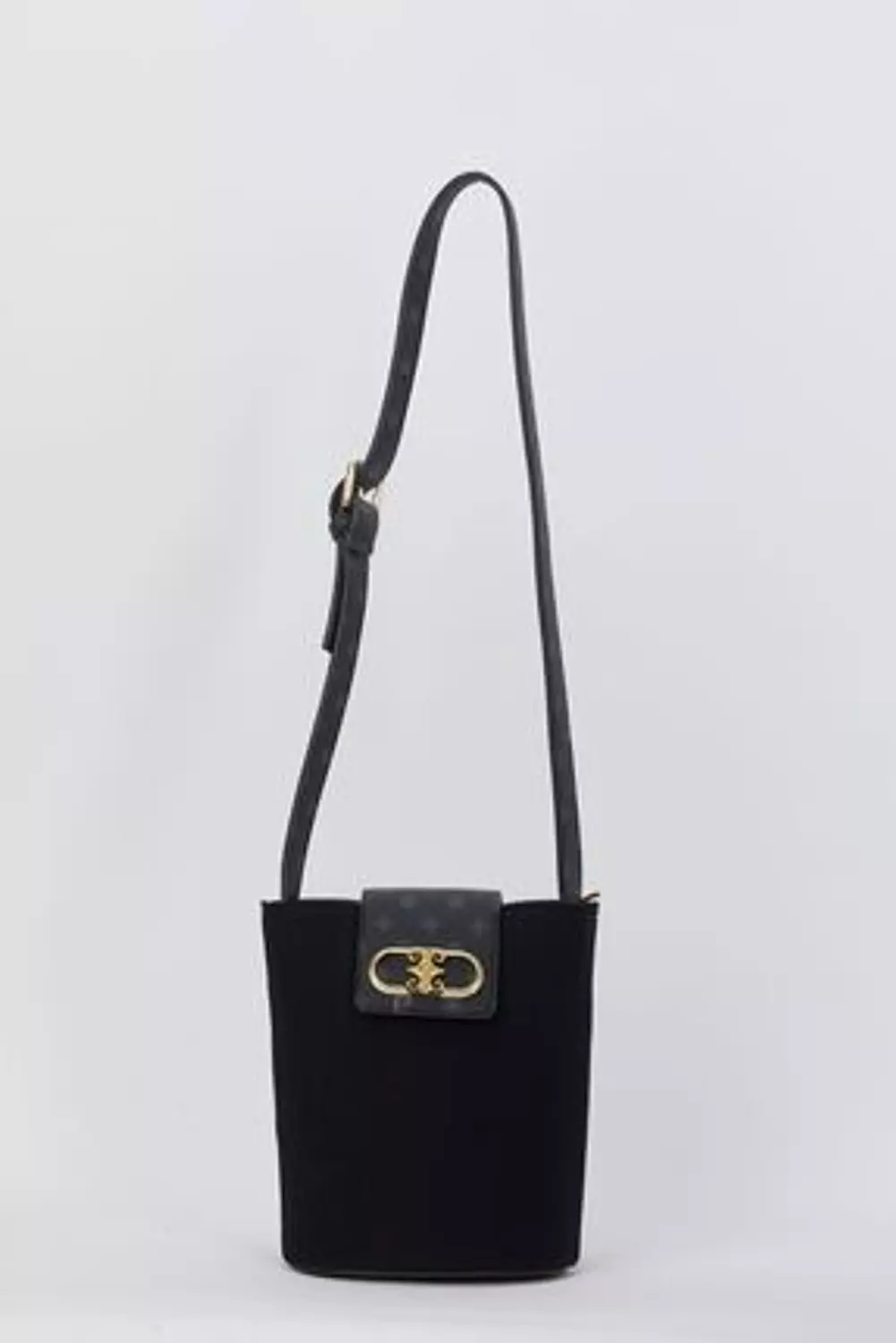 Pierre Cardin Black Crossbody Bag with Gold Clasp hover image