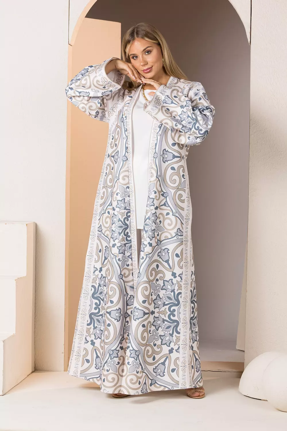 Ivory magic cardigan / kaftan 4