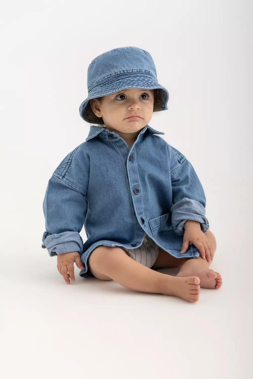 The Coucou Kids Denim Bucket Hat image