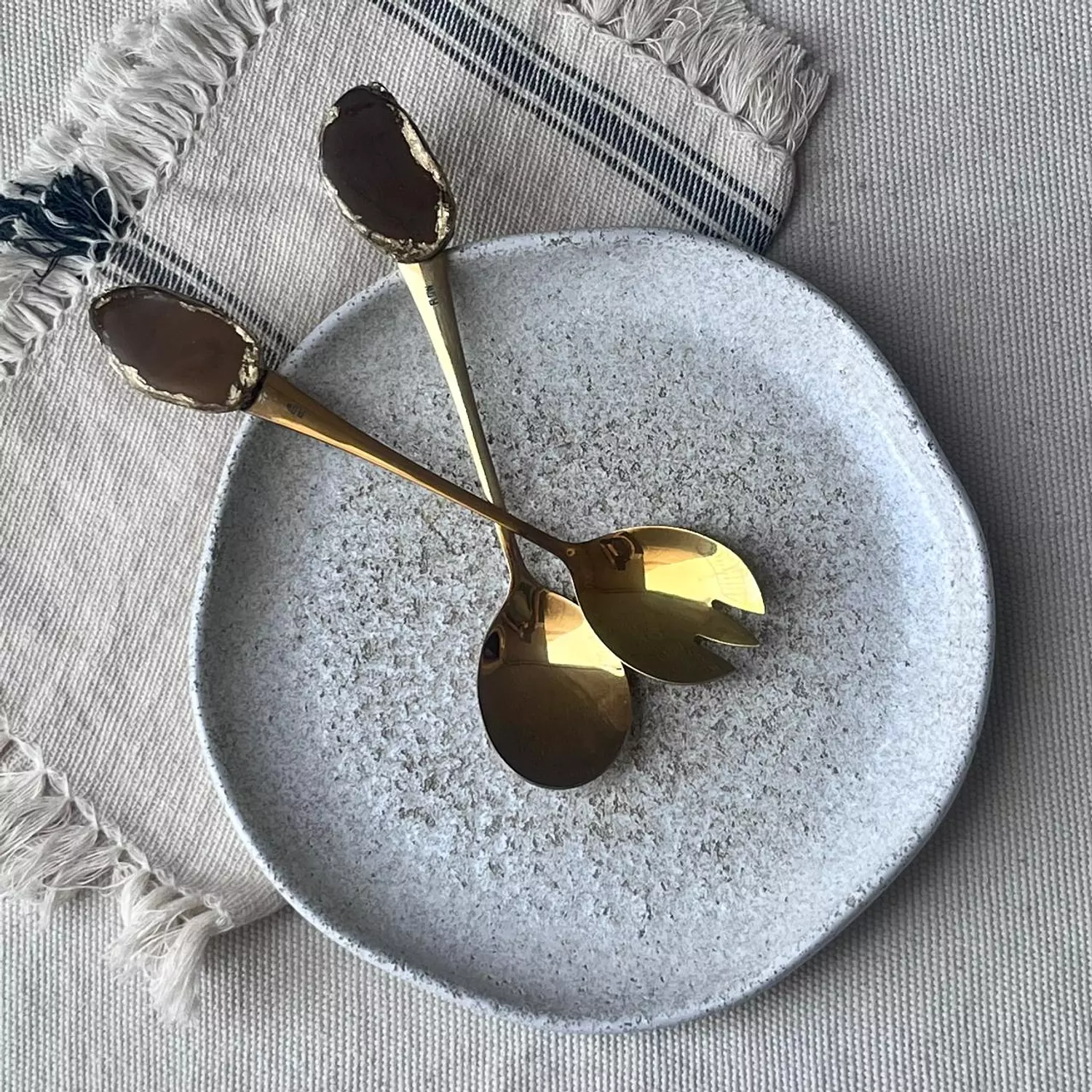 Gold Salad Serving set 7