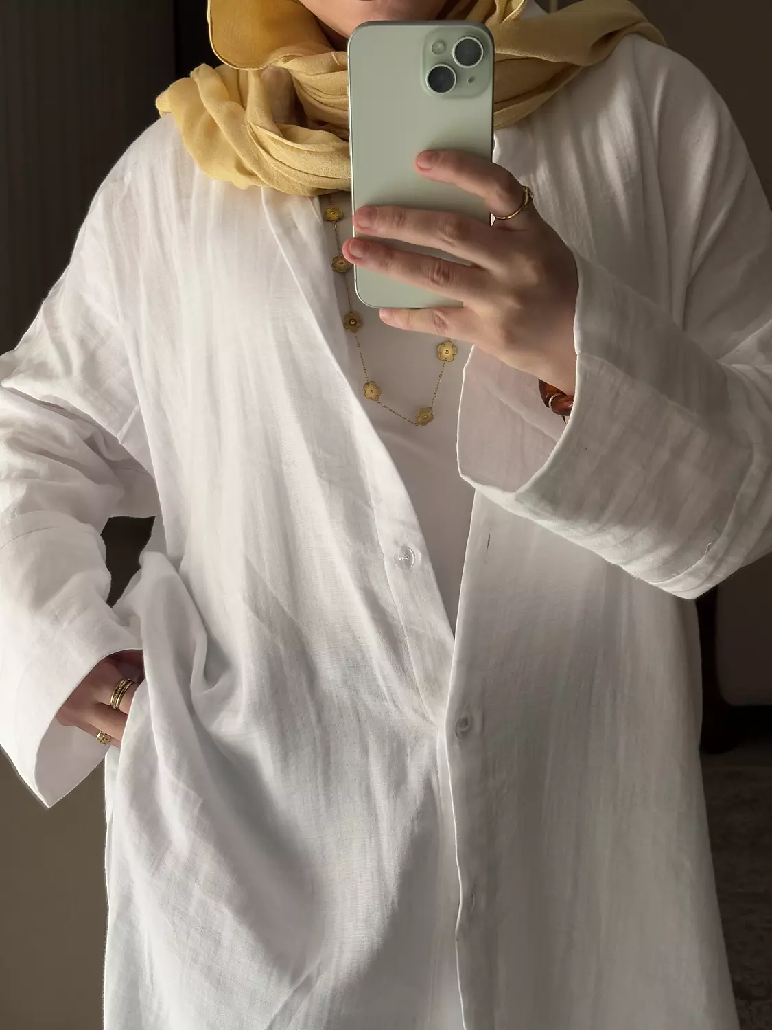 Lina Shirt Dress in white 1