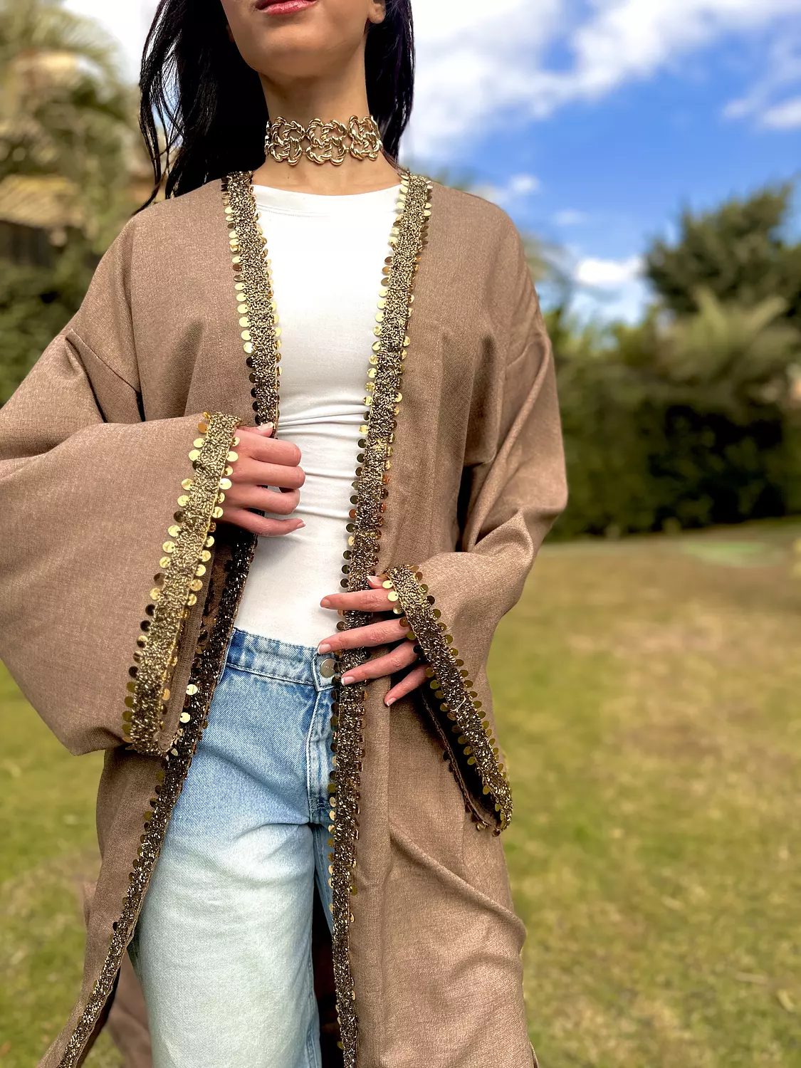Brown Beads Kaftan  2