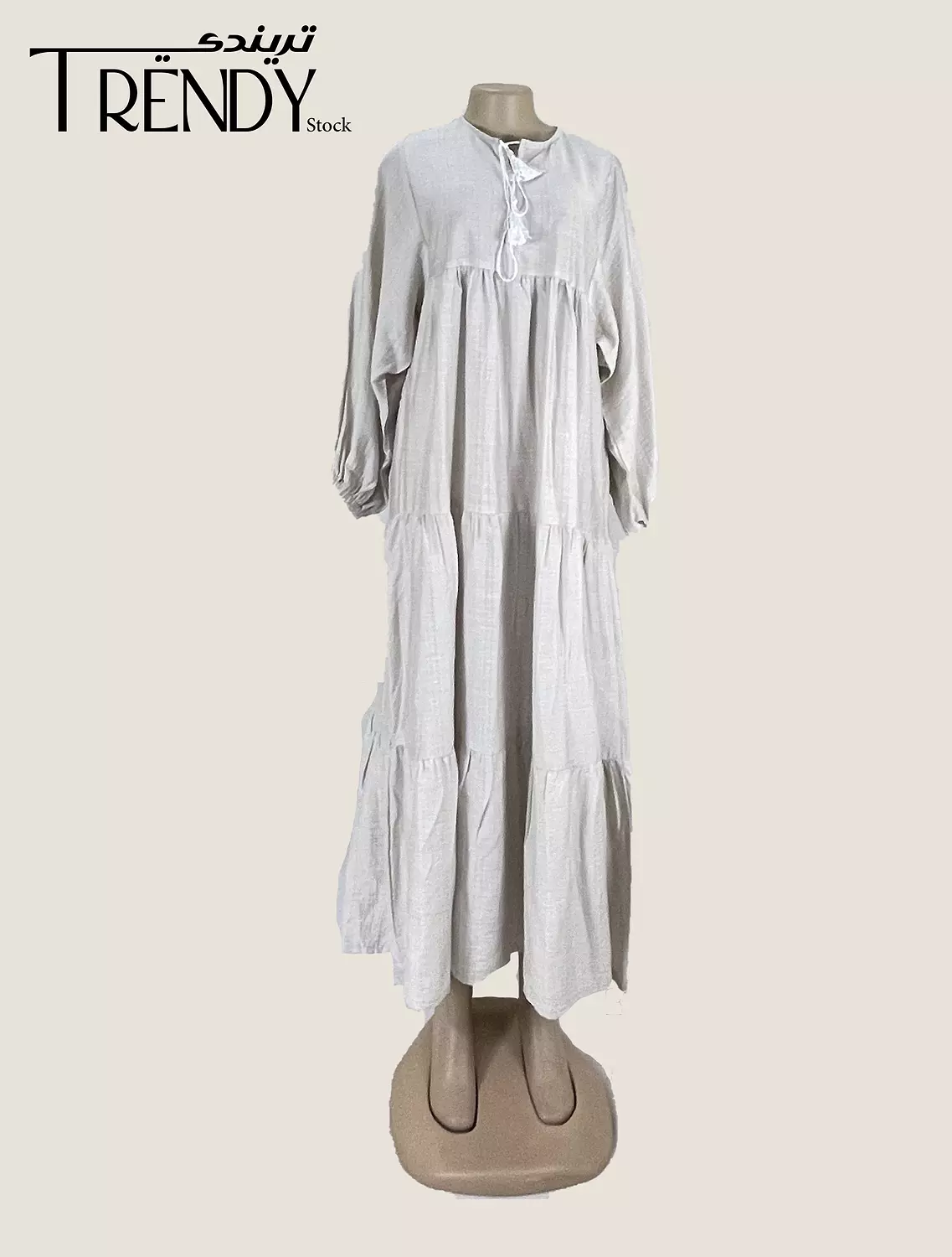 Summer Lenon with long sleeves dress 4