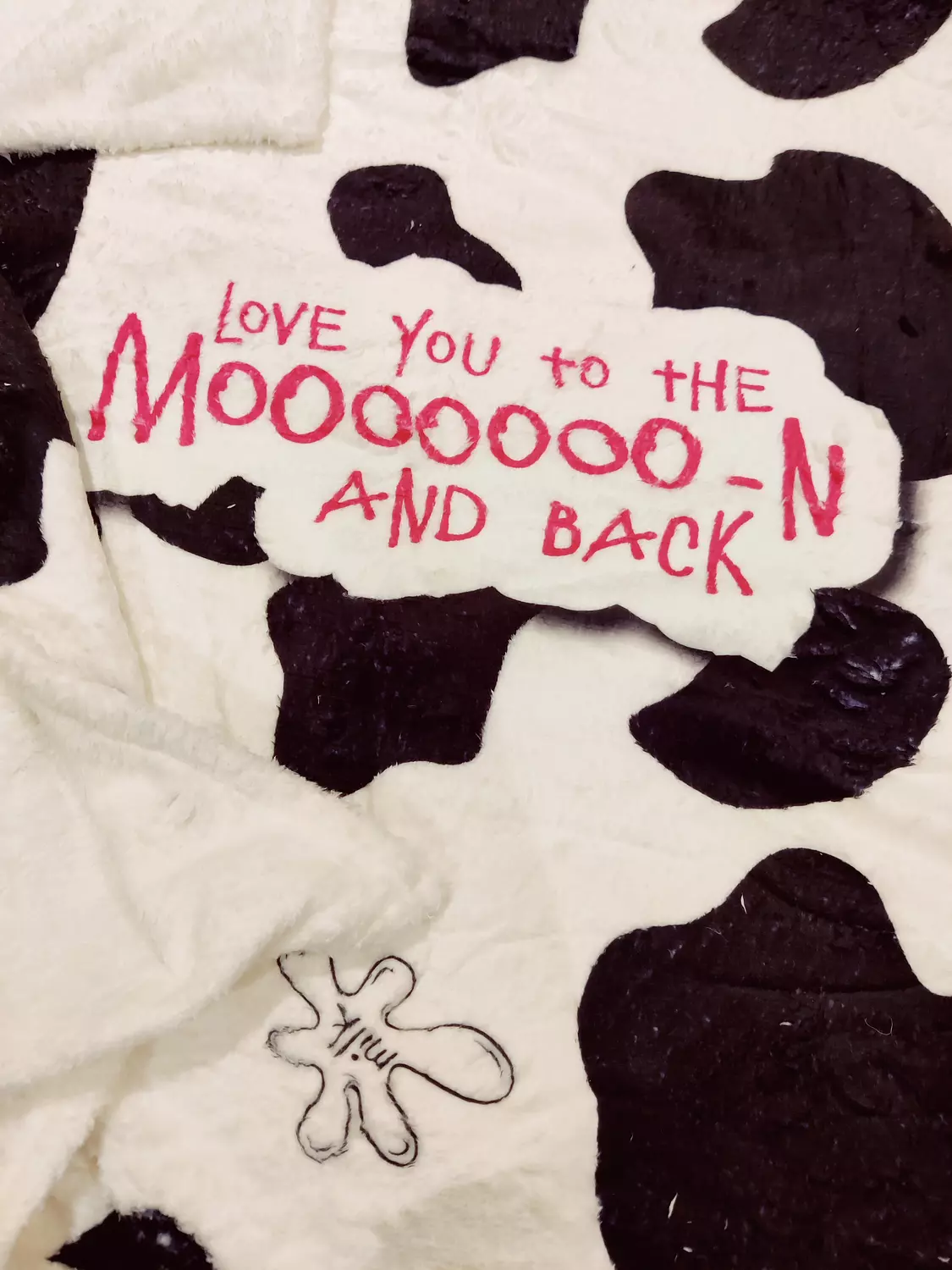 Moo-on and Back Pink Blanket   1