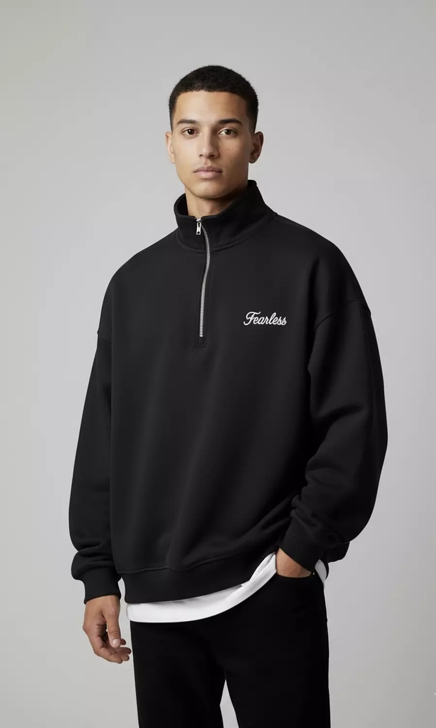 Fearless Quarter Zipper _ Burgundy image