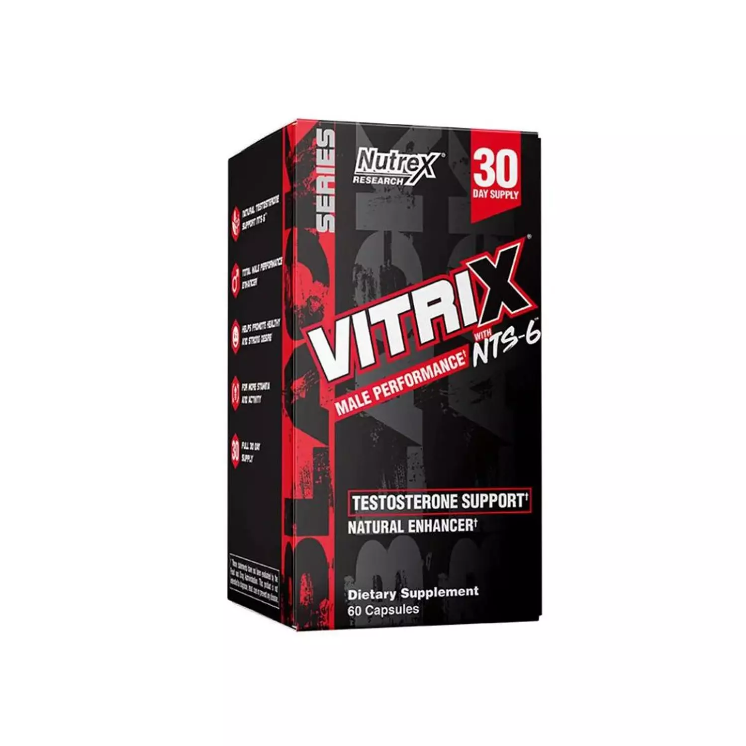 Nutrex Vitrix Testosterone Support – 60 Caps (30 Servings) for Hormonal Balance & Vitality