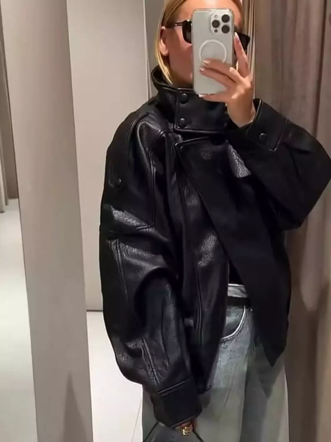 Genuine Leather Biker Jacket 6