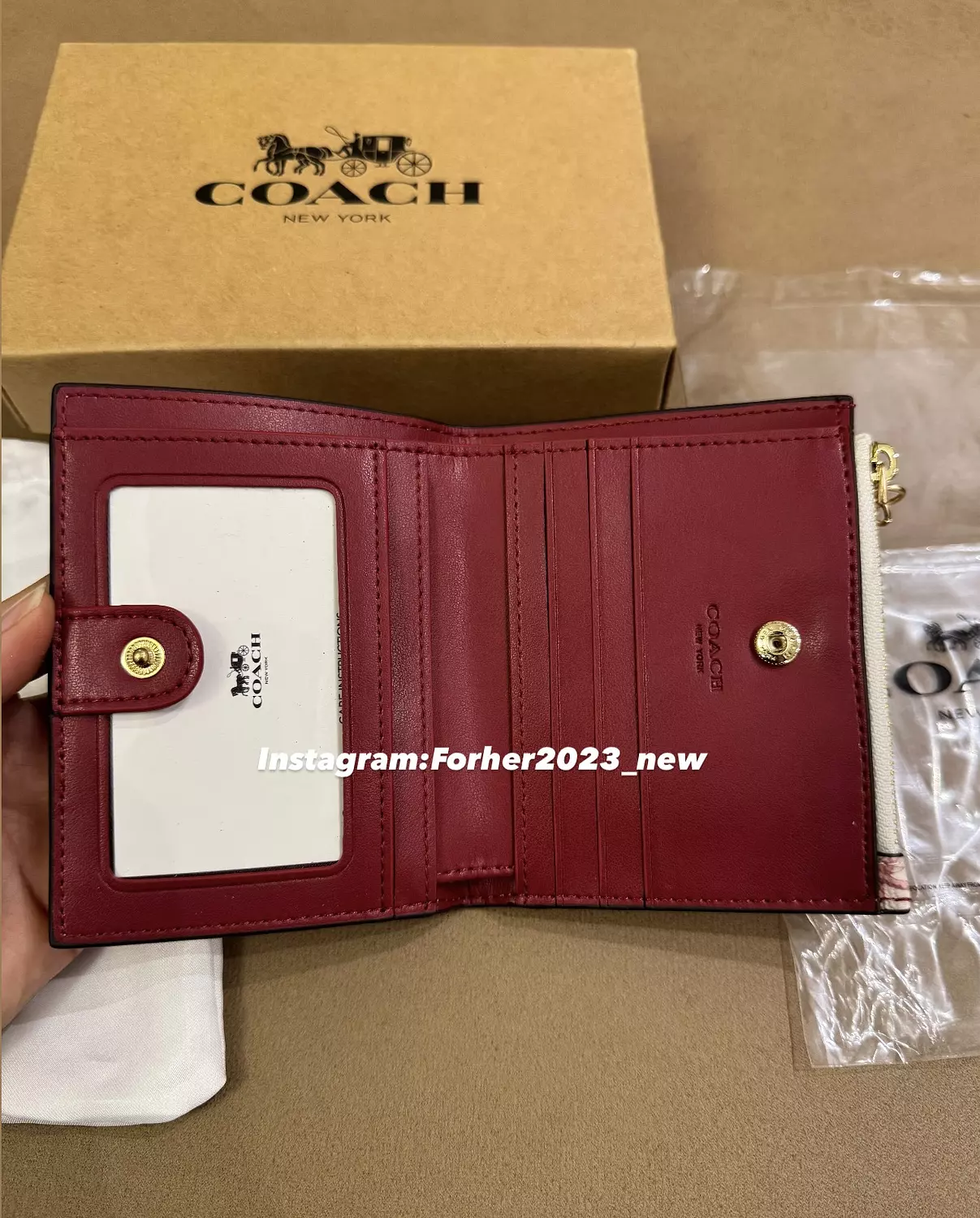 Coach bifold wallet with butterflies 3