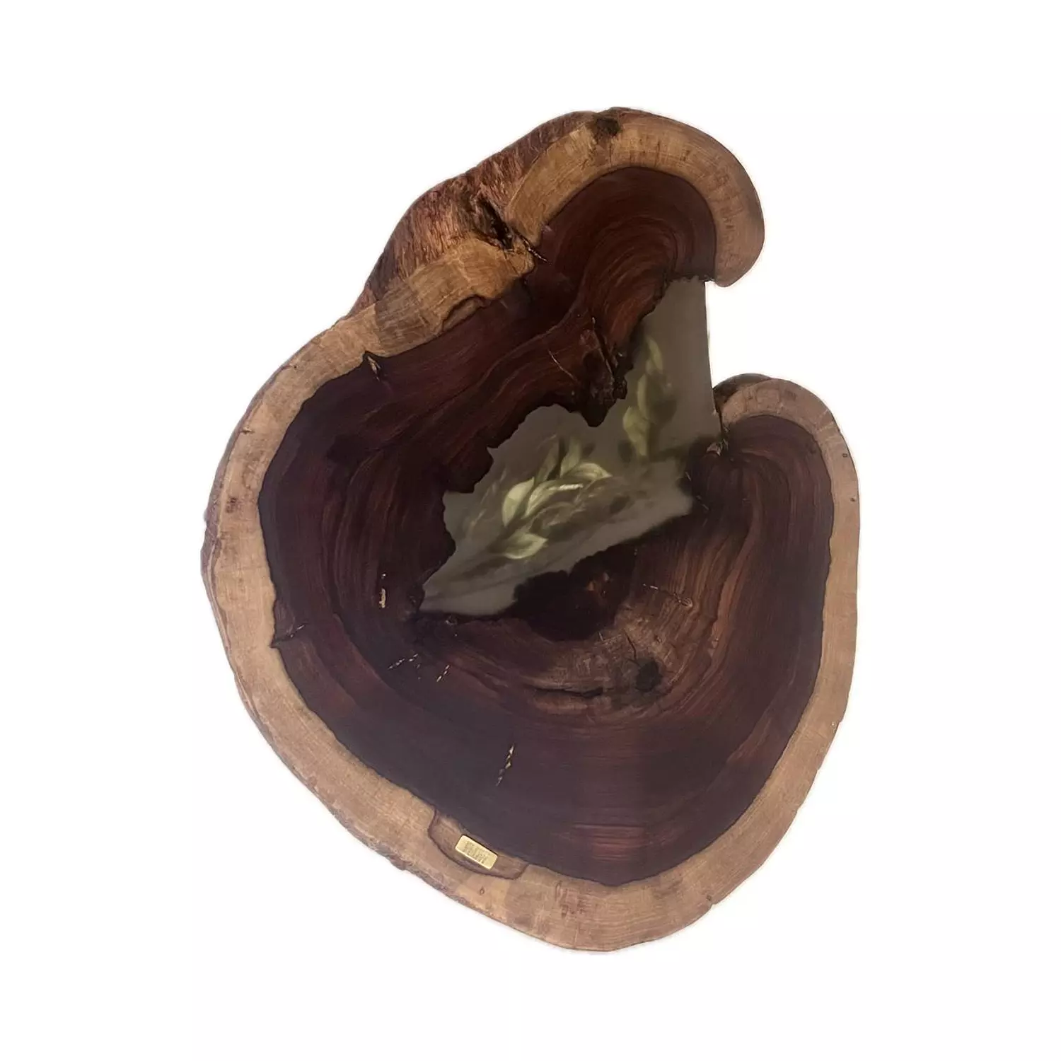 Tree Log- Natural Leaves Side Table  hover image