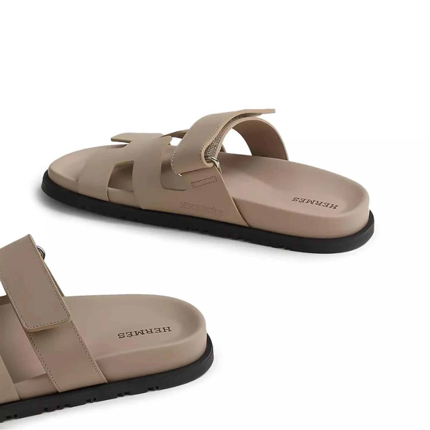 Hermes Chypre Sandal – Beige Mastic Calfskin Leather 4