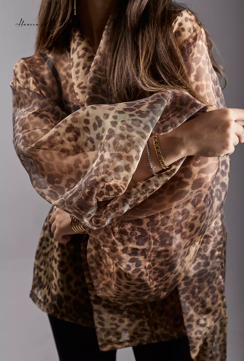 Leopard print organza blouse  2