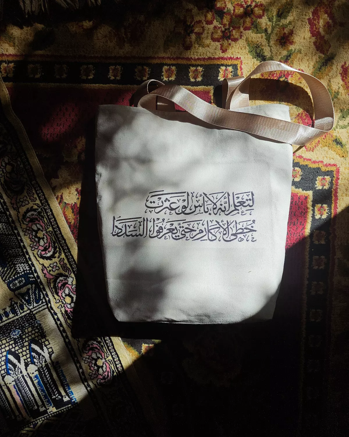 ولتعلَم أنهُ لا بَأس لو عَثرت خُطا الأكارِم/توت باج hover image