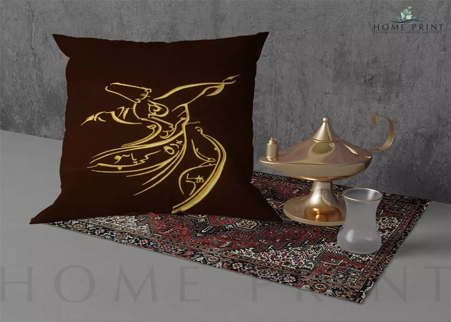 Ramadan Cushion - Molawy Pattern - Multi Color shape image