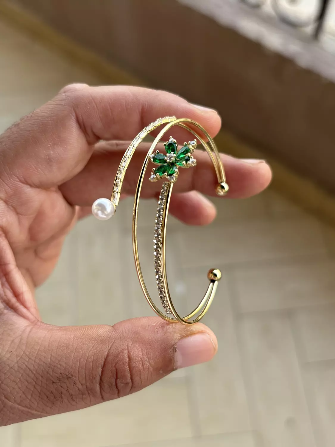 Emerald Bloom Bracelet hover image