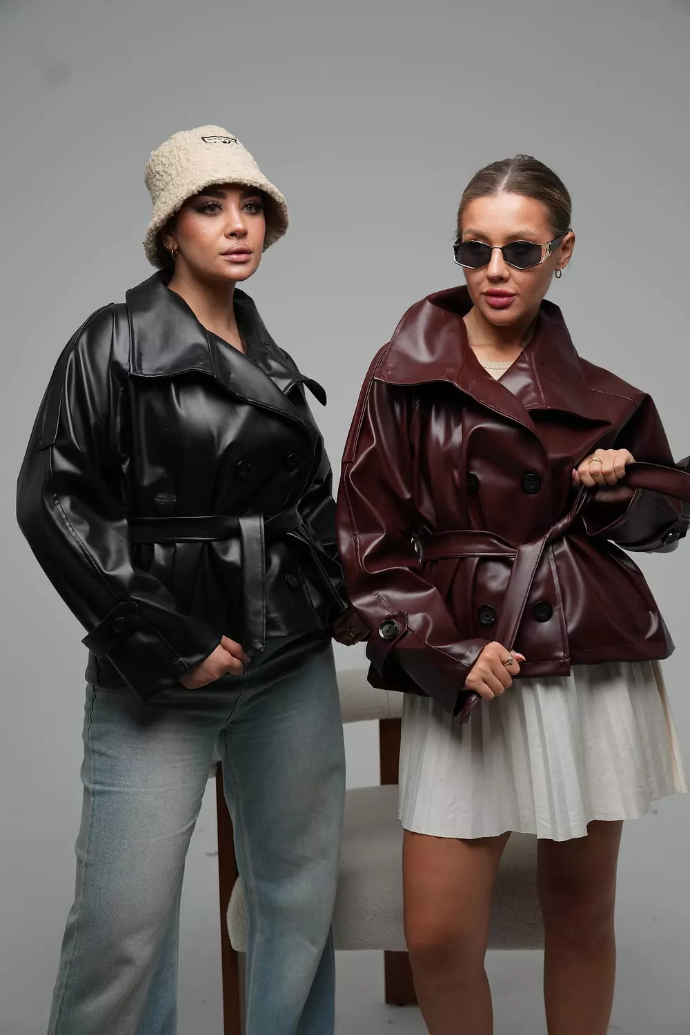  Mango cropped leather jacket with belt 6