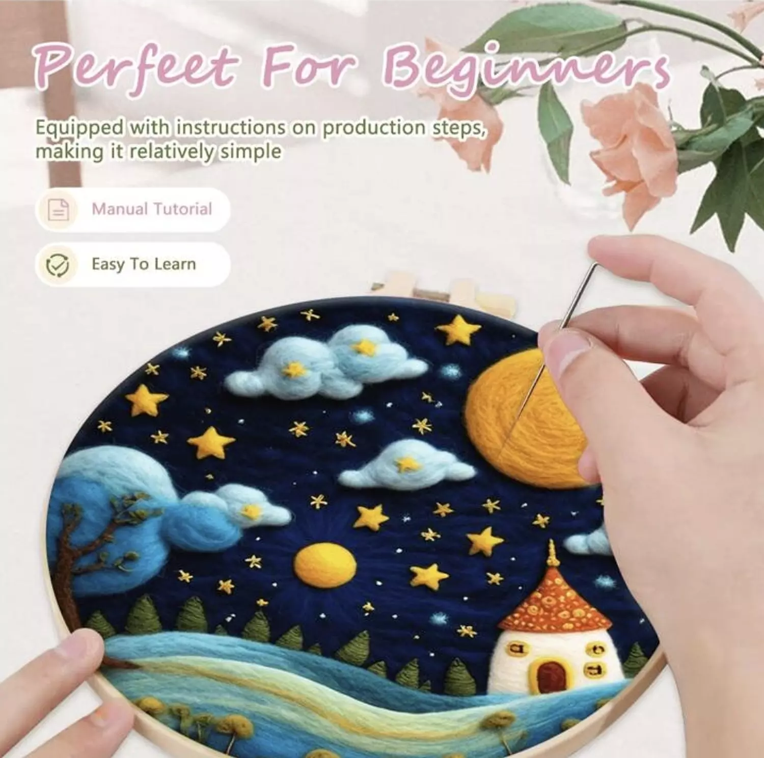 Wool Embroidery- Starry Sky 1