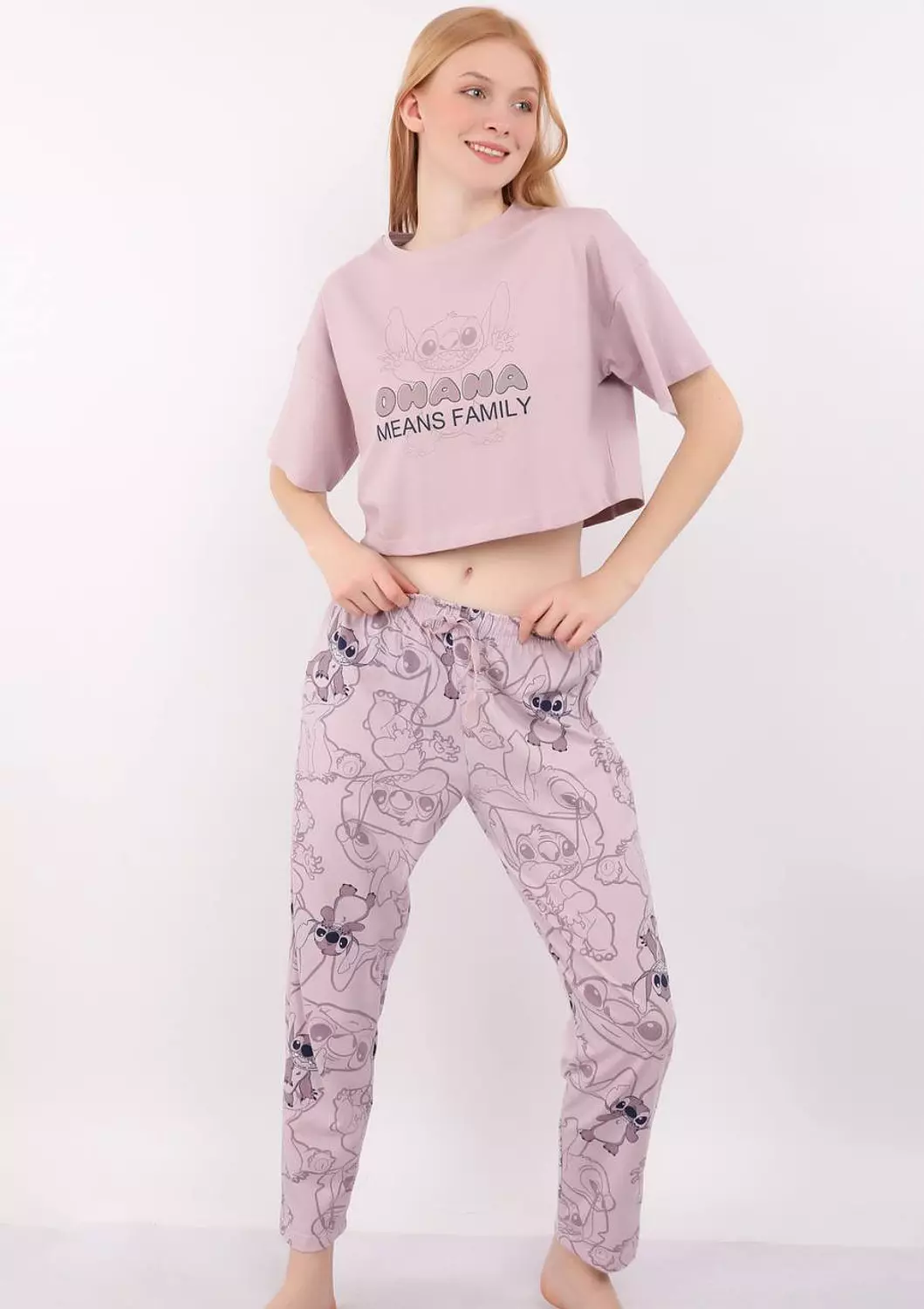 S125 Funny Stitch Full Length Pants Pajama Set  1