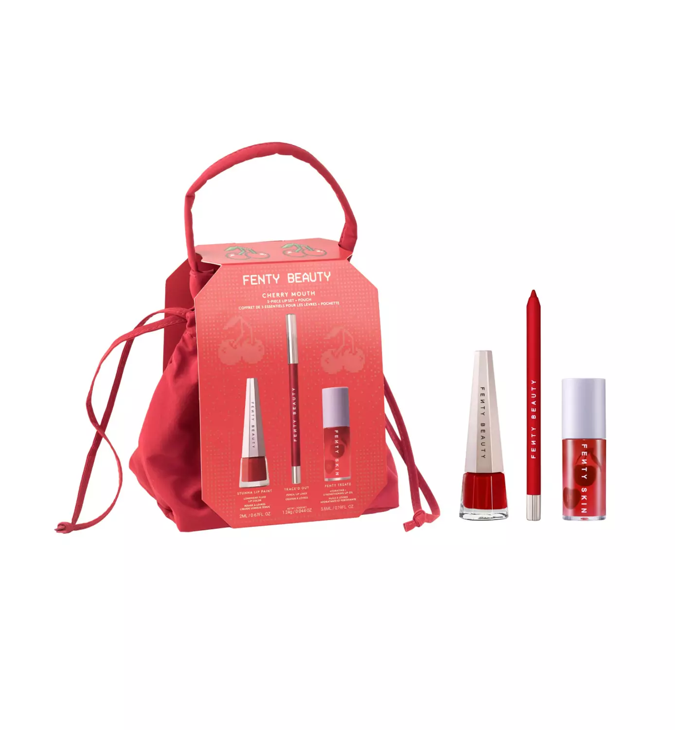 Cherry Mouth 3-Piece Lip Set + Pouch image
