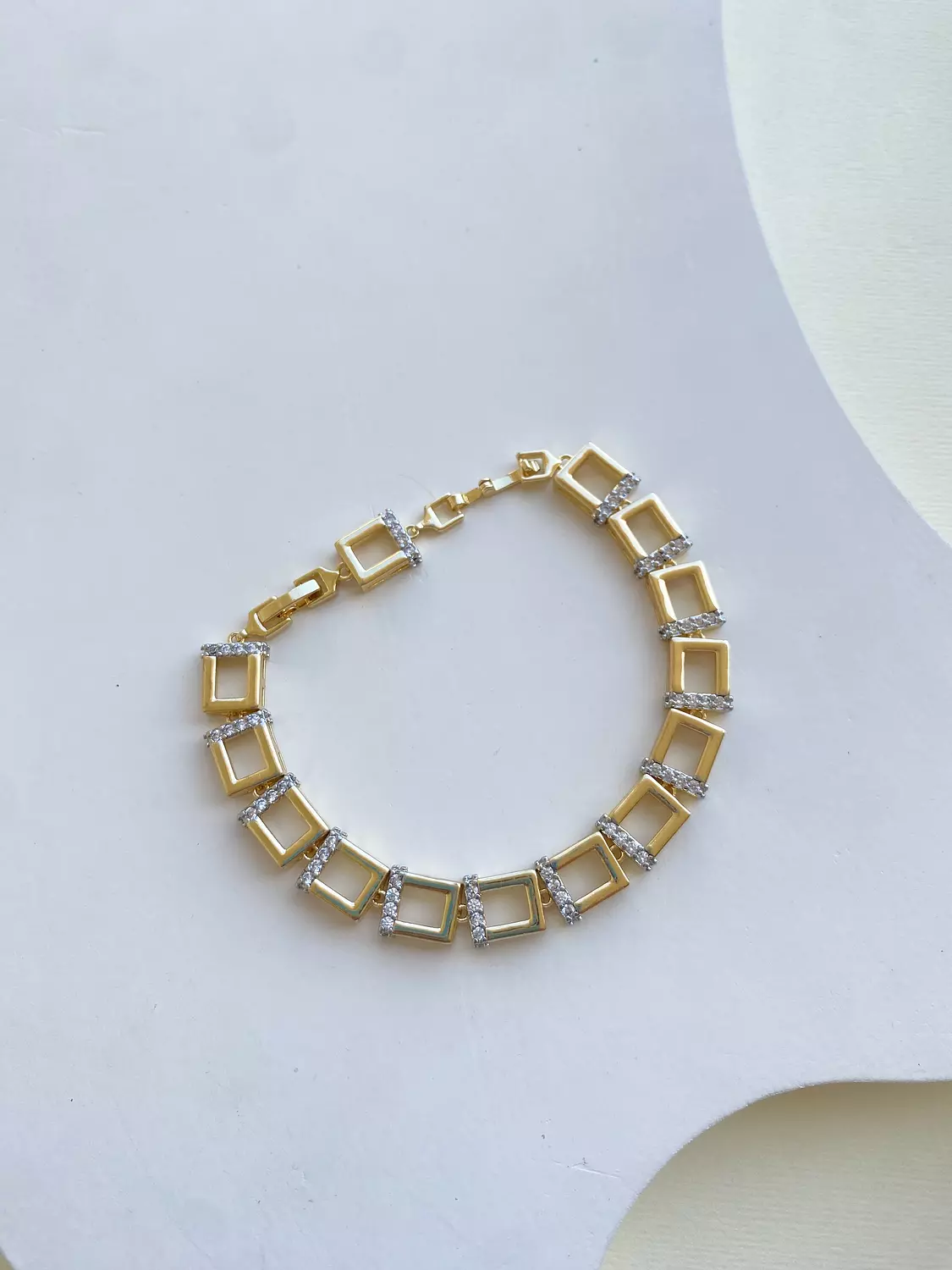 gold x Silver shape bracelet  image