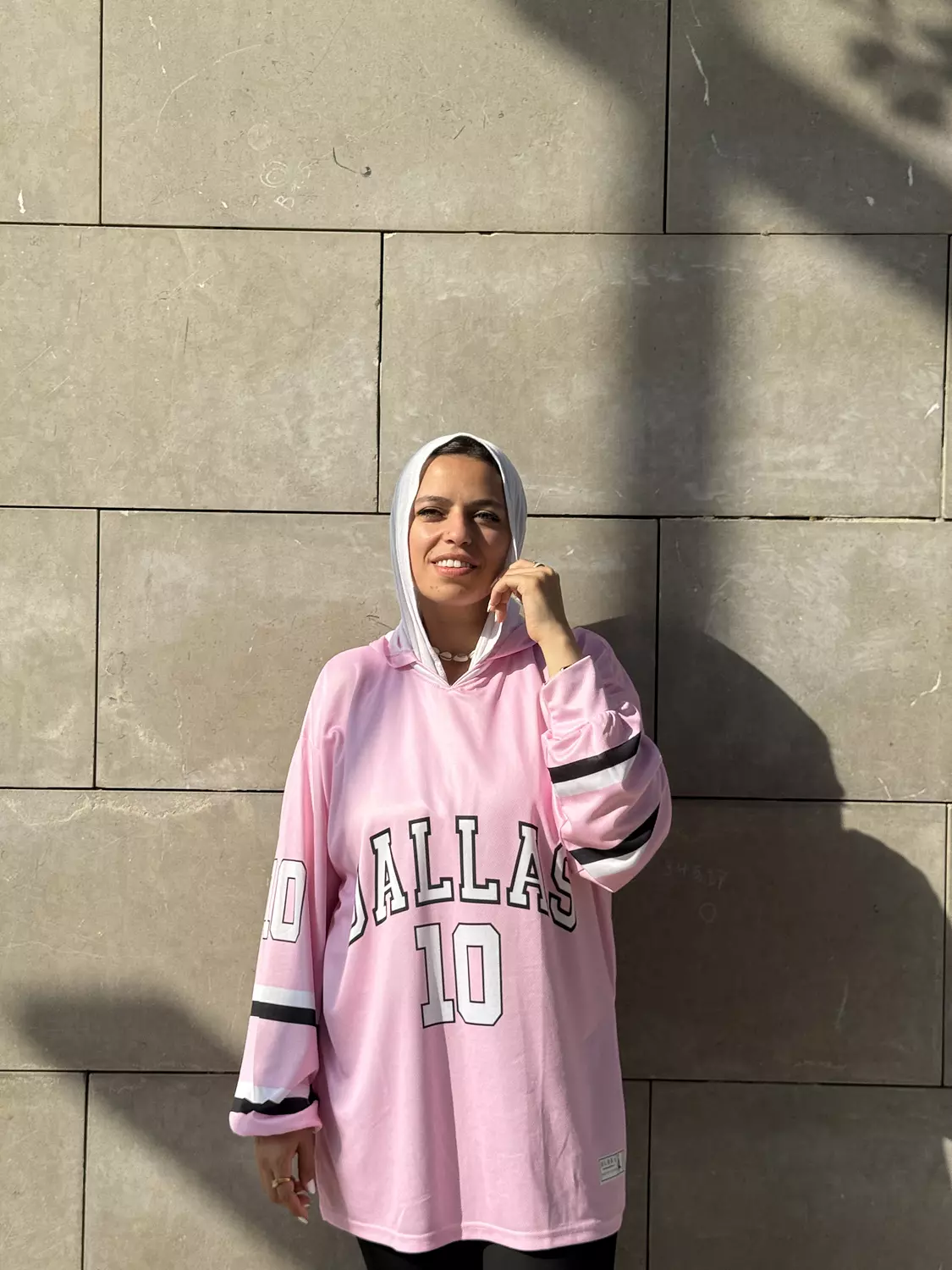 Jersey long-sleeves sports shirts in pink 4