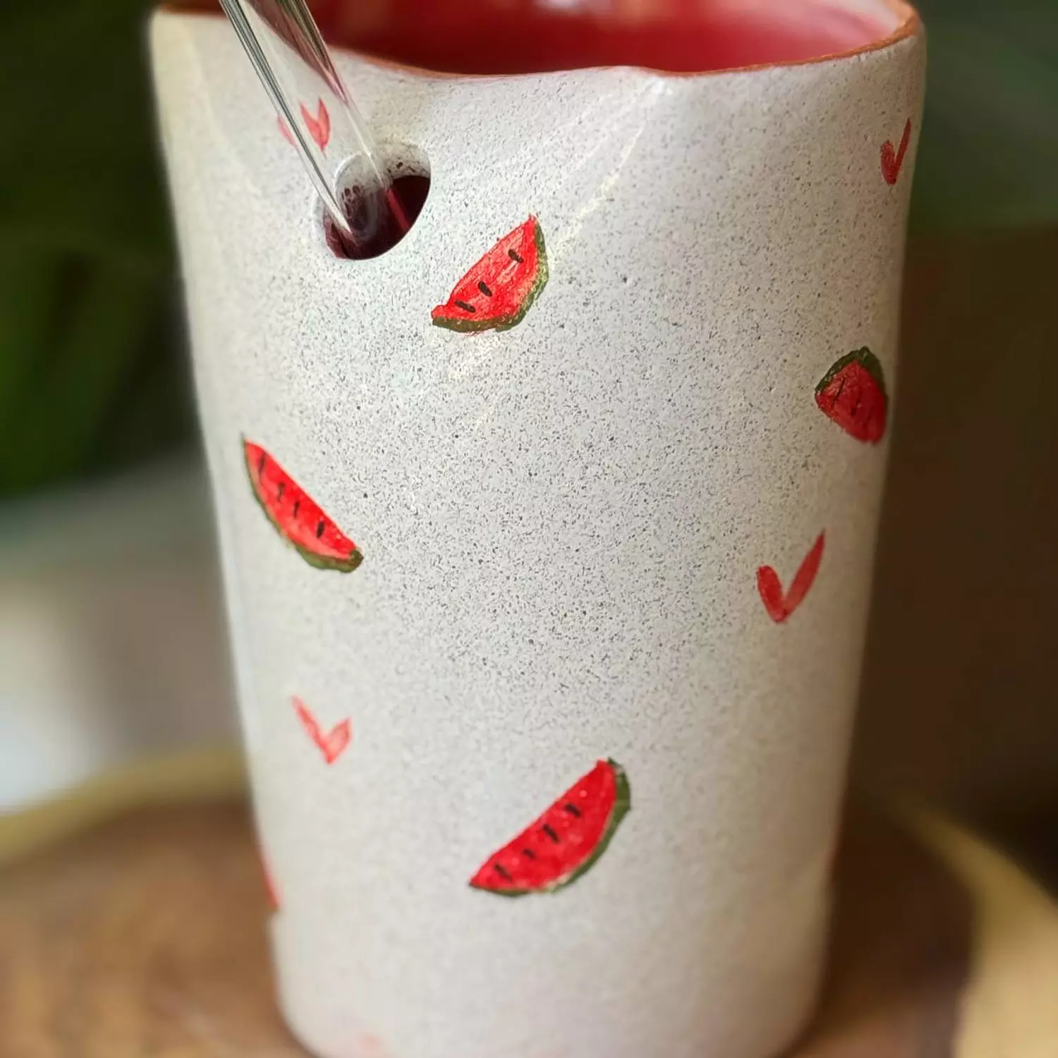 Watermelon straw cup image