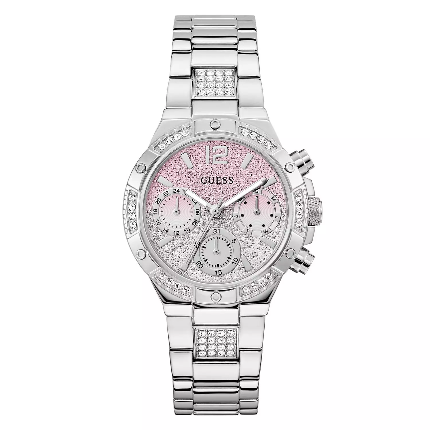 GUESS Ladies Silver Tone Multi-function Watch Silver Tone Stainless Steel Bracelet GW0950L1 image