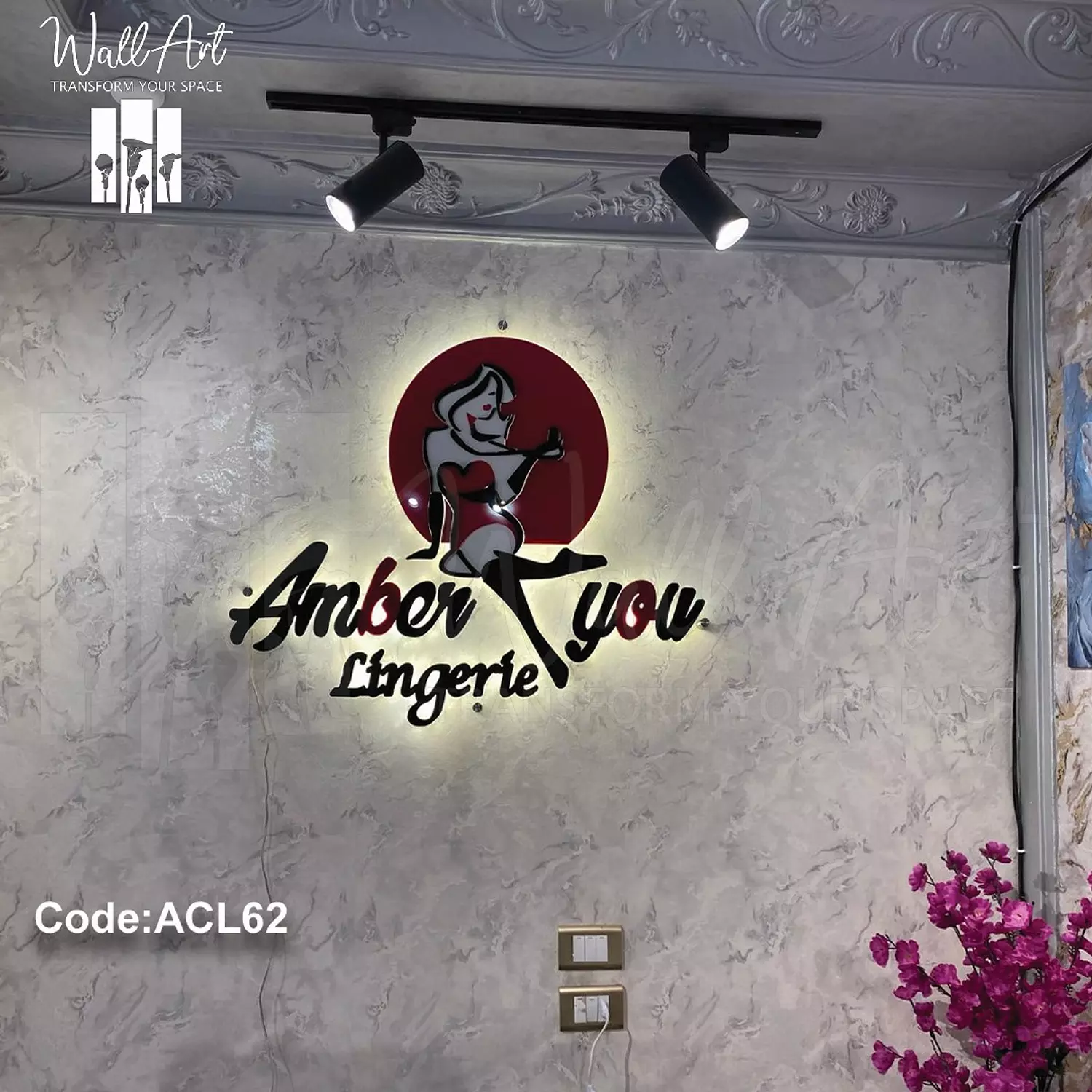 ACL62-Lighted Coloured Acrylic Sign  3