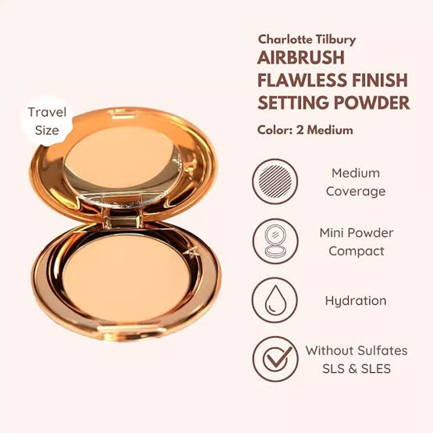 Charlotte Tilbury Mini Airbrush Flawless Finish Setting Powder 2