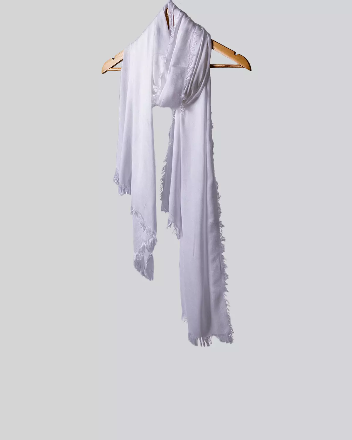 Plain White Scarf  image