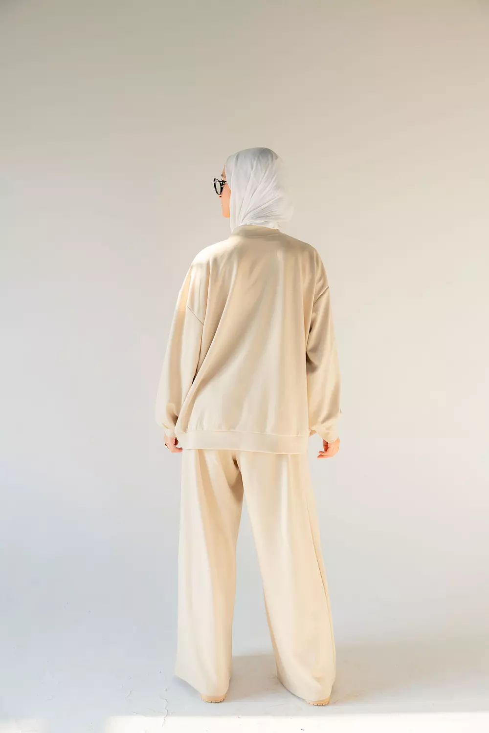 Zipper Shirt in Beige 2