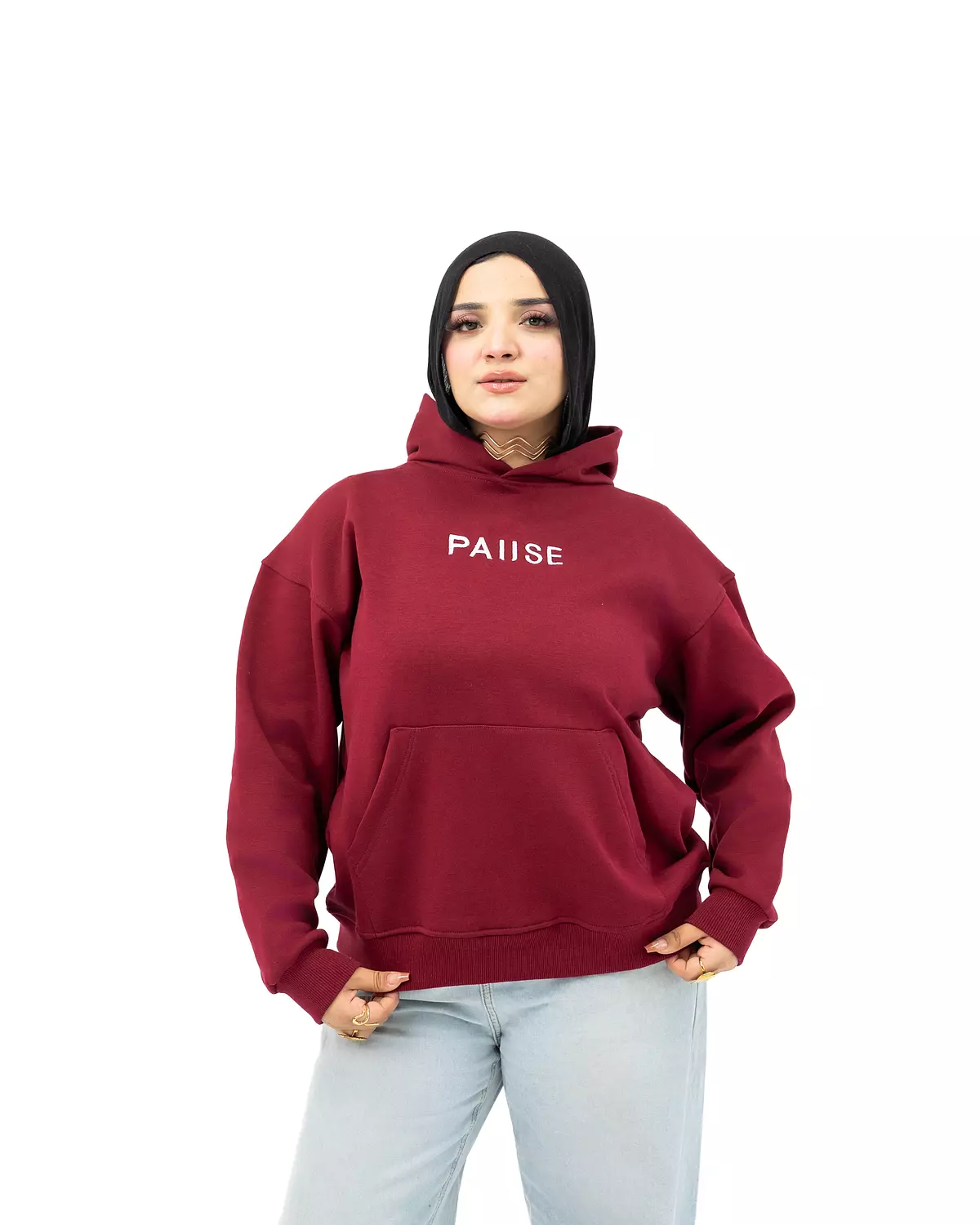 Pause Hoodie _ Burgundy 3