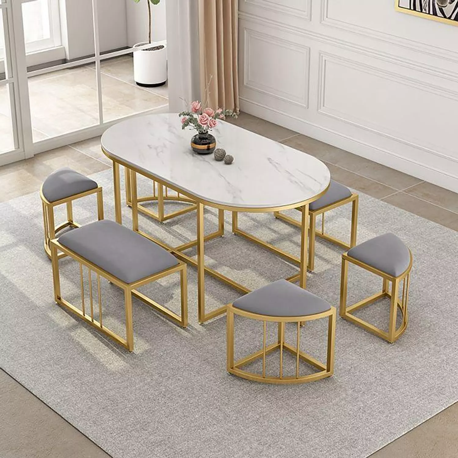 A dining table suitable for the kitchen - 7 pieces image