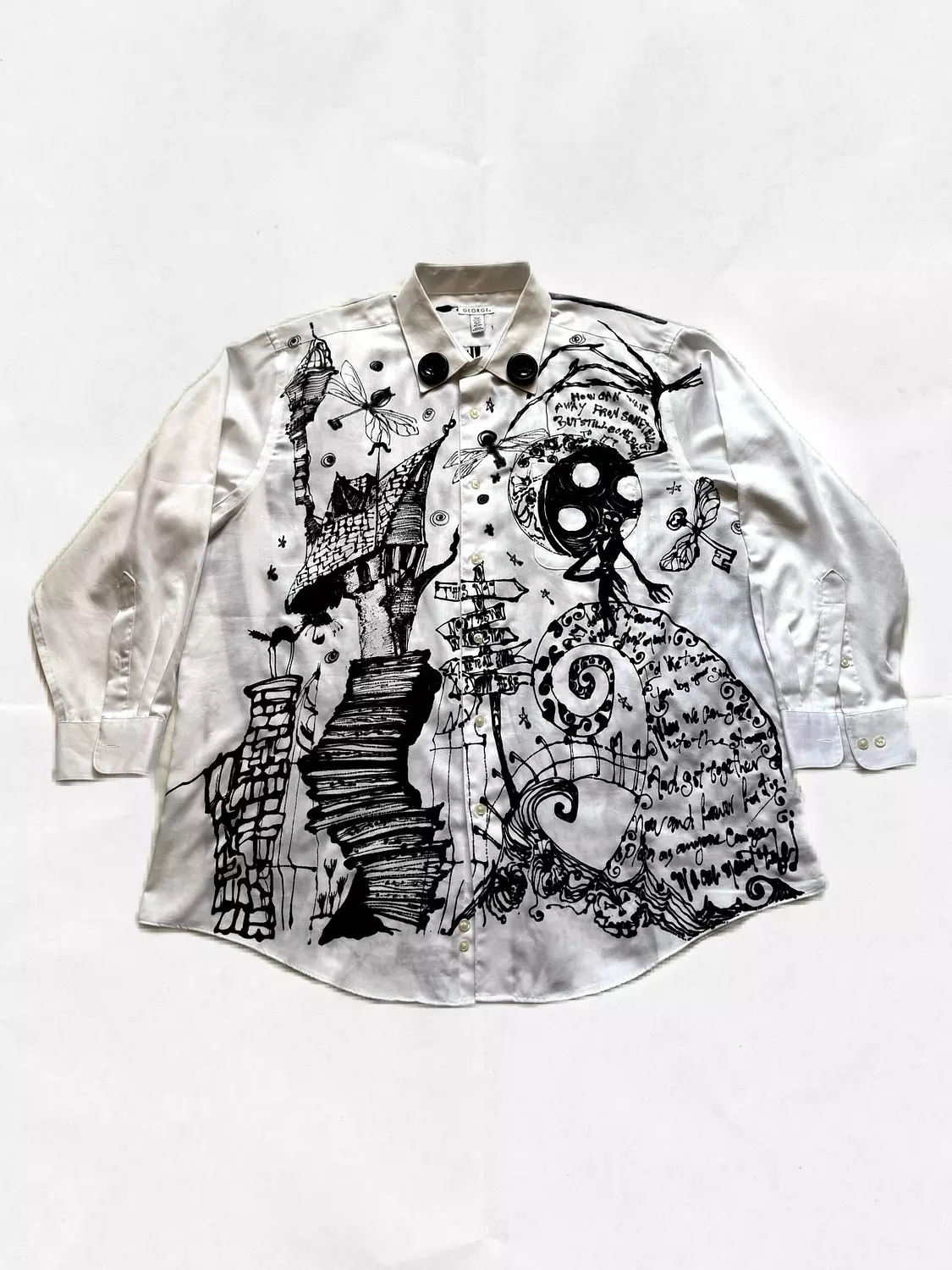 " childhood nightmares “ hand-painted shirt  image